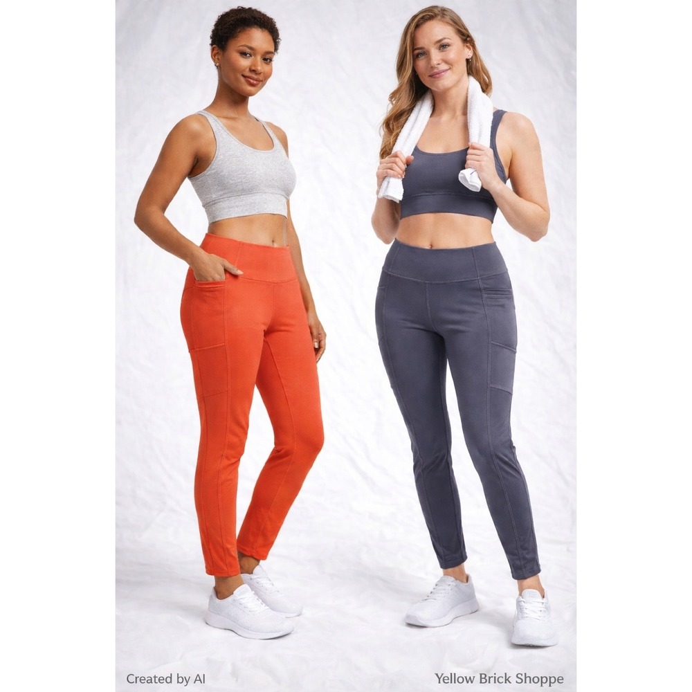 Victoria Sport Leggings Bundle 2 Pair Size M Knockout Orange Gray
